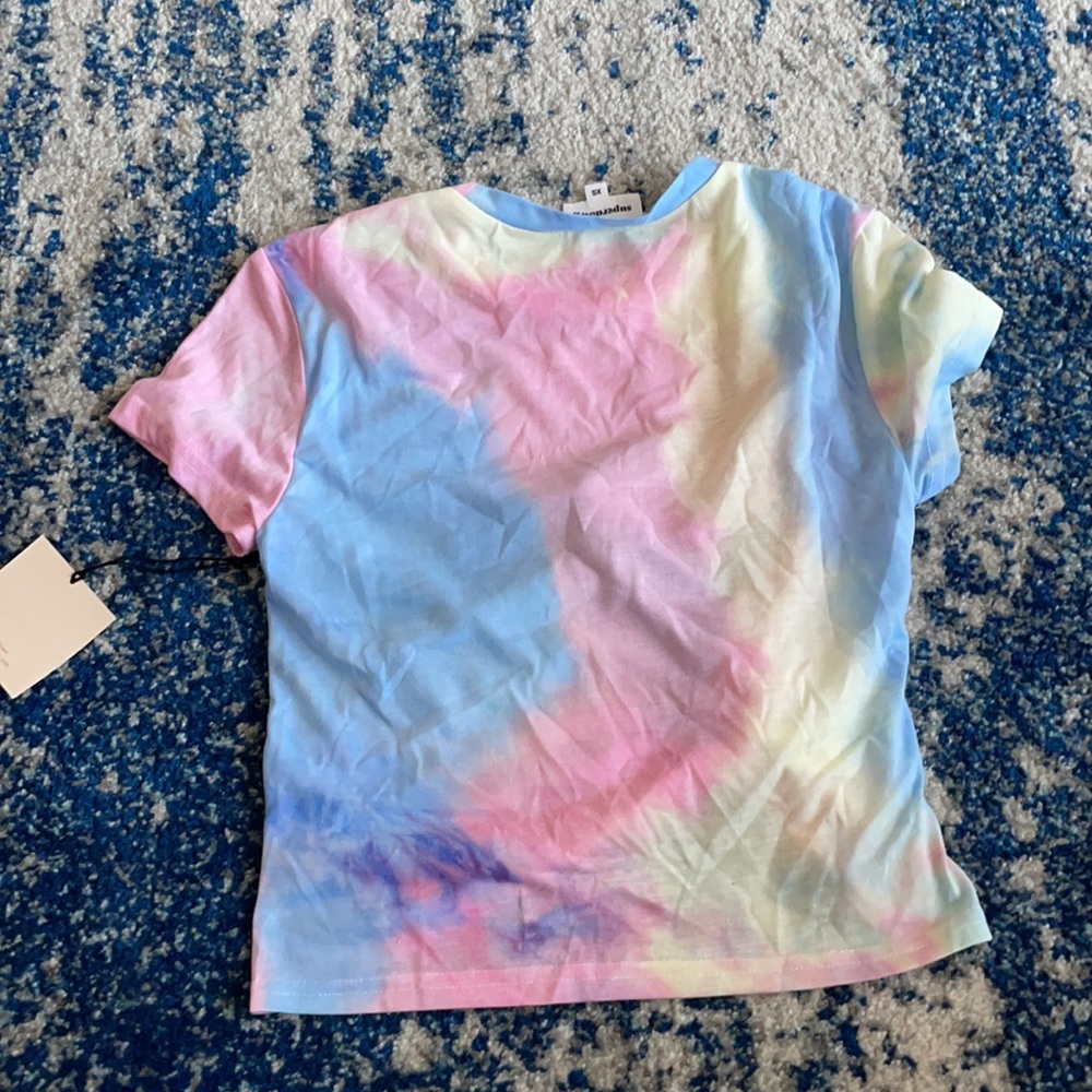superdown Mariane Twist Front Tee in Blue Multi XS - Picture 7 of 8